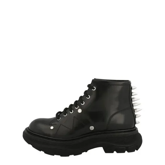 Leather Ankle Combat Boots - Picture 6 of 6